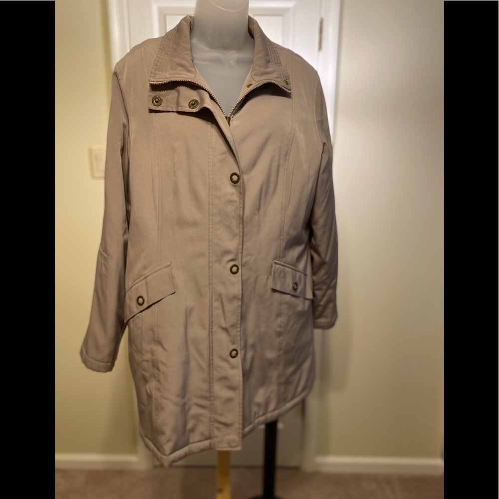 Weather Tamer - Woman’s tan color warm jacket, Size: L